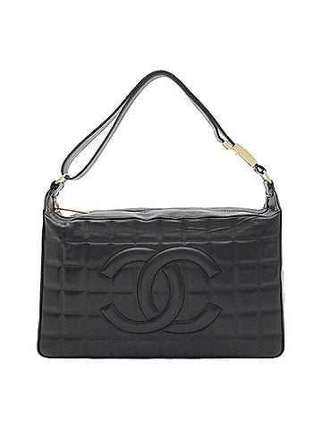 Chanel CHANEL Chocolate Bar Shoulder Bag/Handbag, Lambskin Leather, Black, A17360 (view 2)