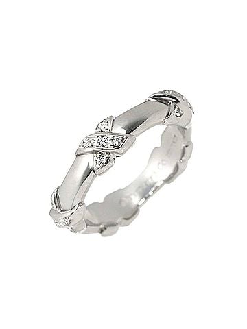 Tiffany & Co. Tiffany &amp; Co. Signature Ring with Diamonds, 18K White Gold (750) (view 1)