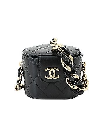 Chanel Chanel Matelasse Mini Chain Shoulder Handbag, Lambskin, Black AP2428 (view 1)