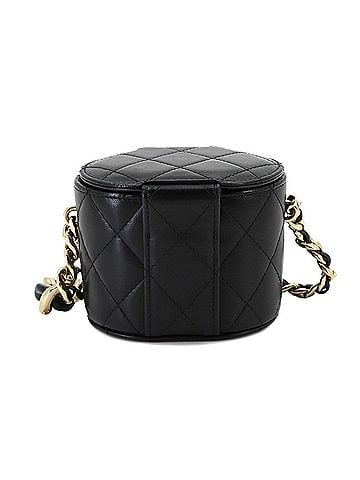 Chanel Chanel Matelasse Mini Chain Shoulder Handbag, Lambskin, Black AP2428 (view 2)
