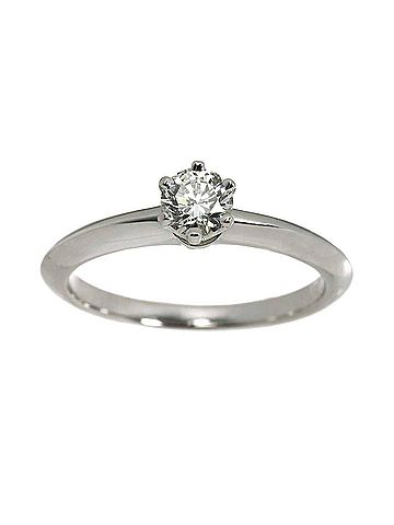 Tiffany & Co. Tiffany &amp; Co. Solitaire Ring with 0.27ct Diamond, Platinum (Pt) (view 2)
