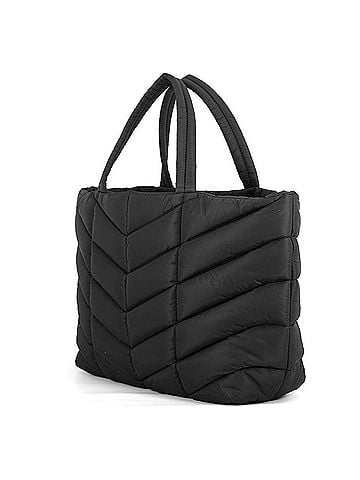 Yves Saint Laurent Yves Saint Laurent Saint Laurent Paris Puffer Tote Bag 752888 SAINT LAURENT PARIS Black Handbag (view 2)