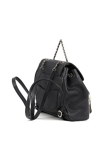 Chanel Chanel Matelassé Backpack with Coco Mark, Caviar Skin, A93748, CHANEL Handbag, Backpack, Black, Women's (view 2)