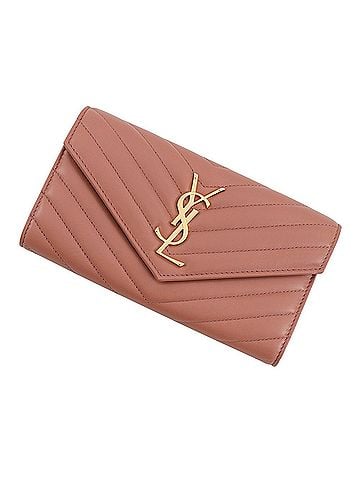 Yves Saint Laurent Yves Saint Laurent Saint Laurent Paris Cassandra Large Quilted Flap Wallet 372264 (SAINT LAURENT PARIS Wallet) (view 1)