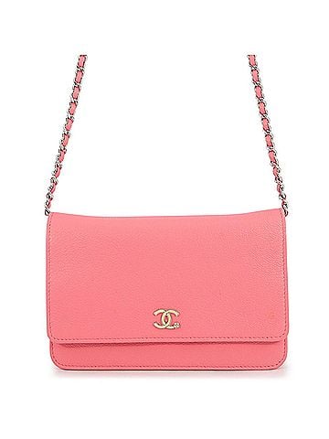Chanel Chanel Chain Wallet Classic Clover Coco Mark Leather CHANEL Women's WALLET (view 1)