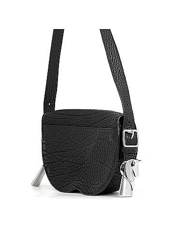 Burberry Burberry Shoulder Bag Chess Satchel Leather 80755111 BURBERRY Black Handbag Women's (view 2)