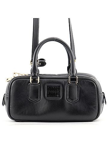Miu Miu Miu Miu Miu Arcadi Padded Leather Handbag 5BB142 2-way Black for Women (view 1)