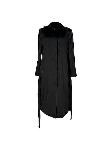 Dolce & Gabbana Dolce &amp; Gabbana Belted Trench Coat in Black Silk (view 1)