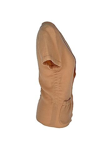 Bottega Veneta Bottega Veneta Short-Sleeve Blazer in Beige Wool (view 2)