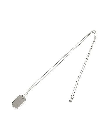 Tiffany & Co. TIFFANY&amp;Co. Tiffany Ball Chain Dog Tag Necklace Pendant Top with Logo Engraving, SV925 Silver, FREE Size, Women's Jewelry (view 1)