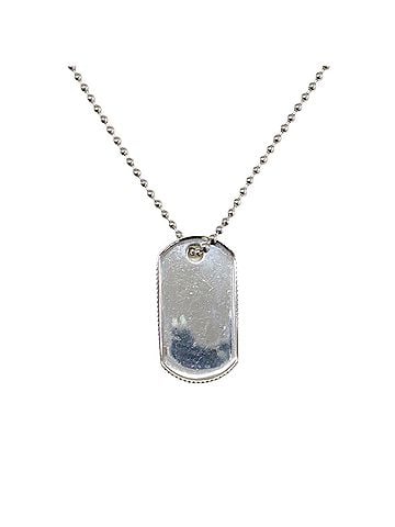 Tiffany & Co. TIFFANY&amp;Co. Tiffany Ball Chain Dog Tag Necklace Pendant Top with Logo Engraving, SV925 Silver, FREE Size, Women's Jewelry (view 2)