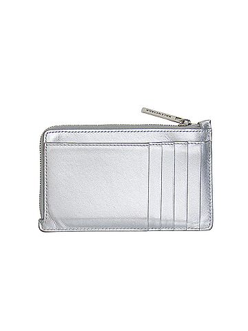 Balenciaga BALENCIAGA Balenciaga Metallic L-shaped Zipper Fragment Case Envelope 736734 Coin Purse Mini Wallet Smooth Leather Silver for Women (view 2)