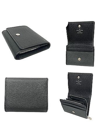 Louis Vuitton Louis Vuitton Taiga Coin Case, Porte Monnaie Sergey M32562, Ardoise Black (view 2)
