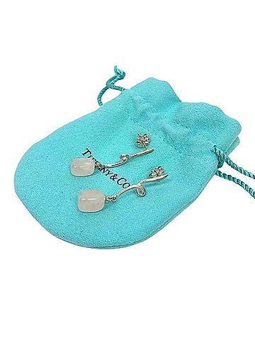 Tiffany & Co. TIFFANY&amp;Co. Tiffany Rose Quartz Earrings, Silver (view 2)