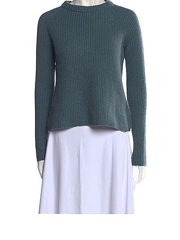 Jenni Kayne Teal Ribbed Crewneck Sweater Sweater Vest (view 1)