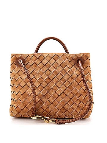 Bottega Veneta Andiamo Top Handle Bag Intrecciato Suede Small (view 1)