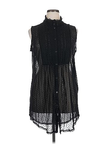 Vanessa Virginia Vanessa Virginia Sleeveless Button Down Shirt (view 1)