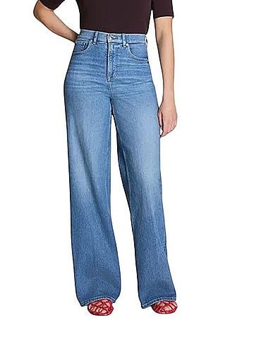 SPANX Authentic Stretch High Rise Wide Leg Jeans Jeans (view 1)