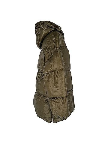 Herno Herno Zip-Up Hooded Down Jacket in Olive Polyamide (view 2)
