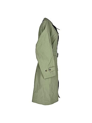 Maison Margiela Maison Margiela Single-Breasted Belted Coat in Green Polyurethane (view 2)