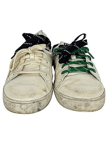 Miu Miu Miu Miu Deco Low-Top Sneakers in White Calf Leather (view 2)