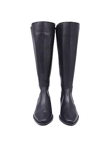 Calvin Klein Calvin Klein Knee-High Riding Boots in Black Leather (view 2)