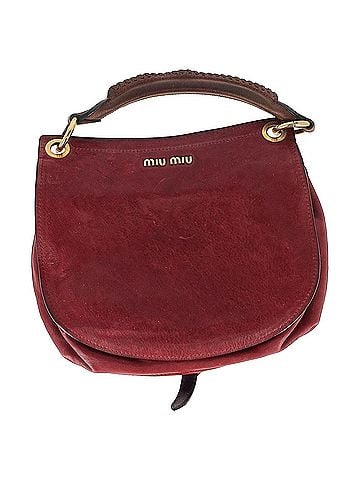 Miu Miu Miu Miu Tri Color Aviator Hobo in Burgundy Leather (view 1)