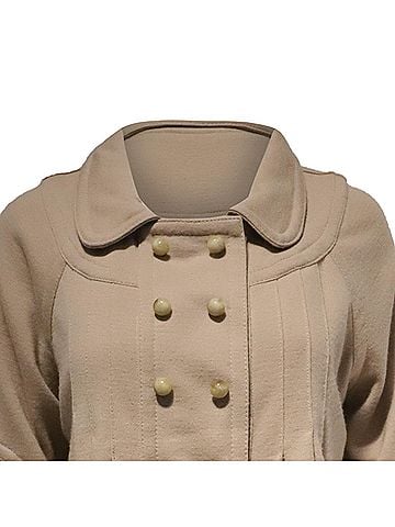 Marc Jacobs Marc by Marc Jacobs Double-Breasted Short Jacket in Beige Cotton (view 2)