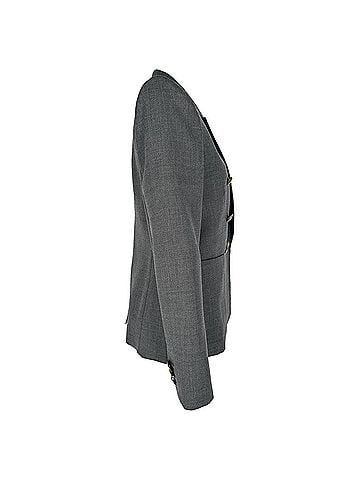 Nili Lotan Nili Lotan Nathalia Double-Breasted Balzer in Grey Wool (view 2)