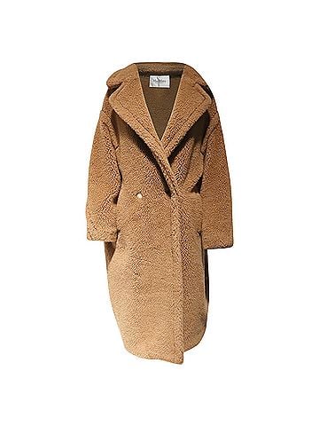 Max Mara Max Mara Teddy Bear Icon Coat in Brown Camel Wool (view 1)
