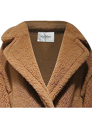 Max Mara Max Mara Teddy Bear Icon Coat in Brown Camel Wool (view 2)