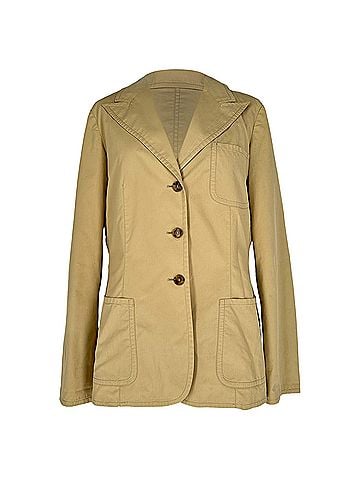 Giorgio Armani Giorgio Armani Vintage Three-Button Blazer in Camel Yellow Cotton (view 1)