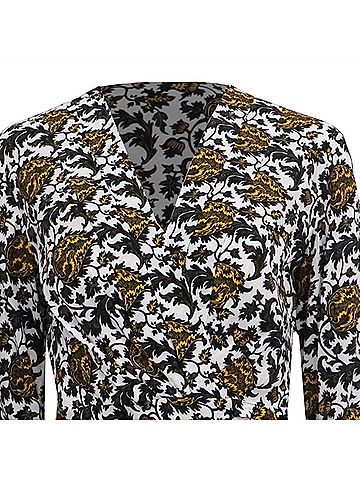 Sandro Sandro Dami Short Printed Dress in Multicolor Viscose (view 2)