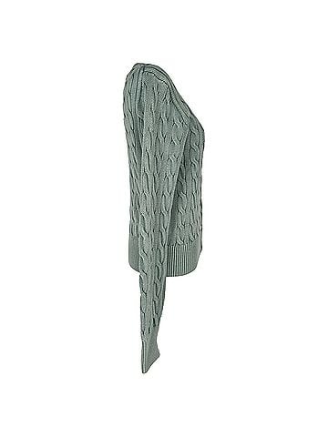 Ralph Lauren Ralph Lauren Cable Knite Cardigan in Green Cotton (view 2)