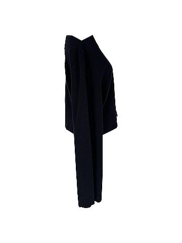 Theory Theory Asymmetrical Off Shoulder Top in Black Acetate (view 2)