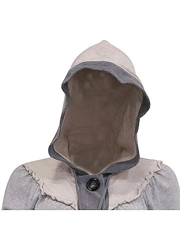 Marc Jacobs Marc by Marc Jacobs Frill Accented Layered Hoodie in Grey Cotton (view 2)