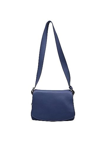 Coach Coach VIntage Legacy Saddle Flap Bag in Blue Leather (view 1)