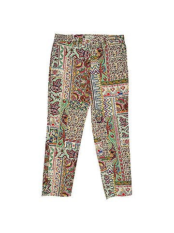 ETRO Etro Patchwork Accent Trousers in Multicolor Cotton (view 1)