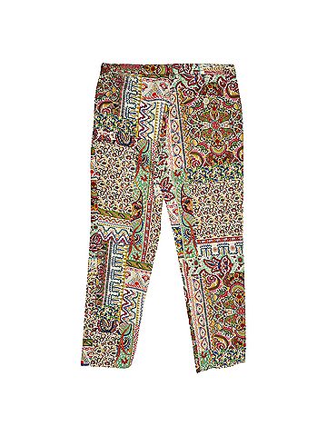 ETRO Etro Patchwork Accent Trousers in Multicolor Cotton (view 2)