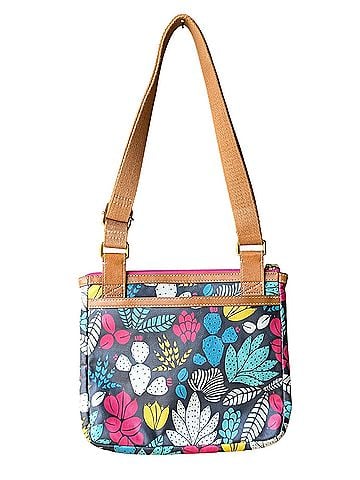 Fossil Fiona Succulent Cactus Plants Leather Crossbody Bag (view 2)