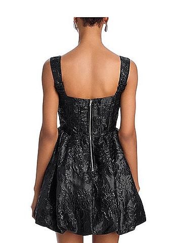 Aqua Bubble Hem Mini Dress Cocktail Dress (view 2)