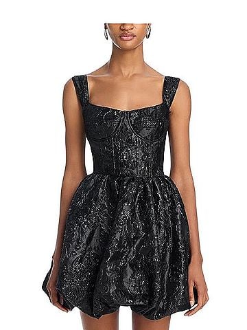 Aqua Bubble Hem Mini Dress Cocktail Dress (view 1)