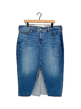 Torrid Maxi Denim Slit Front Skirt Denim Skirt (view 1)
