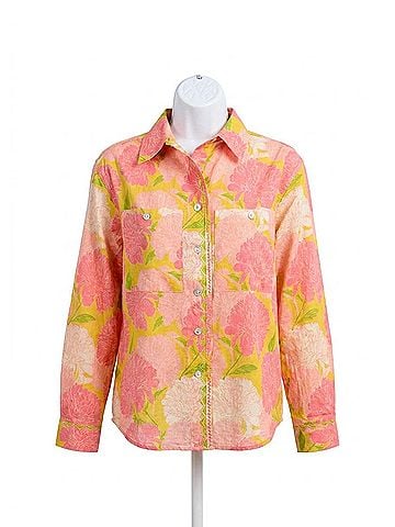 Ivy Jane Blooms A Plenty Shirt in Coral (view 1)