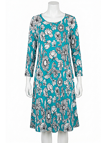 Honeyme Mint Floral Dress in Mint (view 1)