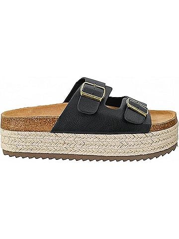 Hey Girl by Corkys Women Hey Girl No Filter Sandals in Black (view 1)
