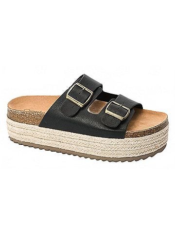 Hey Girl by Corkys Women Hey Girl No Filter Sandals in Black (view 2)