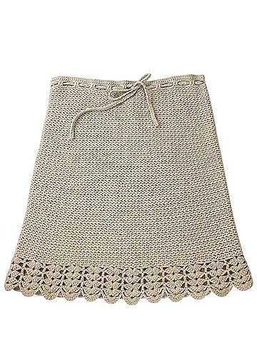DKNY Crochet Scallop Casual Skirt (view 1)