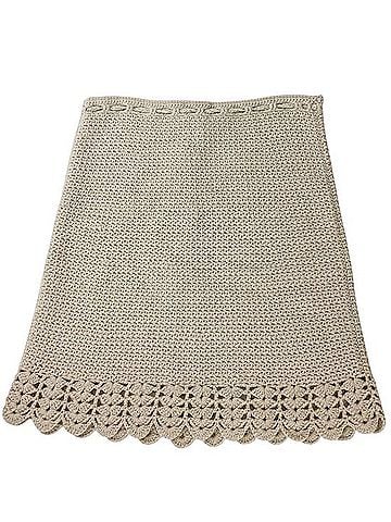 DKNY Crochet Scallop Casual Skirt (view 2)