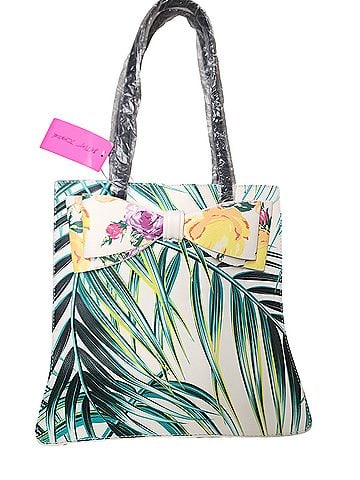 Betsey Johnson Palm Print Bow Tote (view 1)